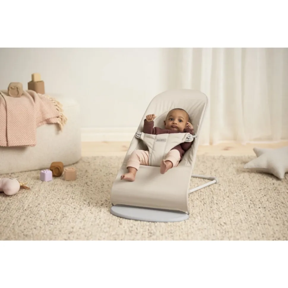 Transat bébé balance soft tissé jersey tri fabric beige clair