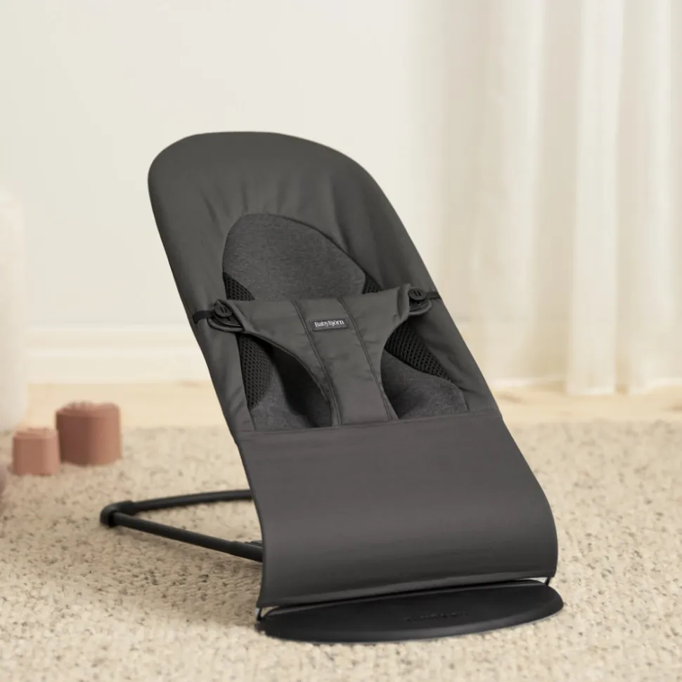 Transat bébé balance soft tissé jersey tri fabric gris foncé