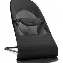 Transat bébé balance soft tissé noir et gris foncé