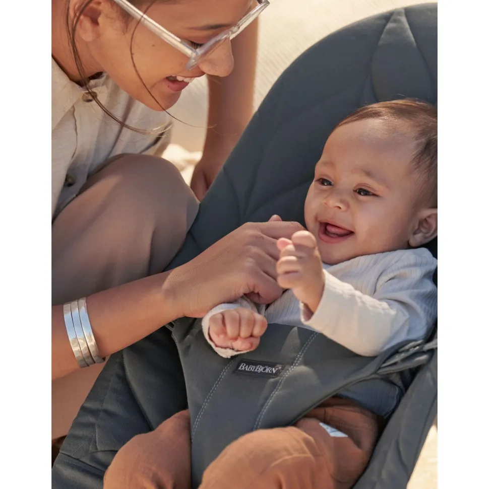 Transat bébé bliss coton matelassé pétale anthracite