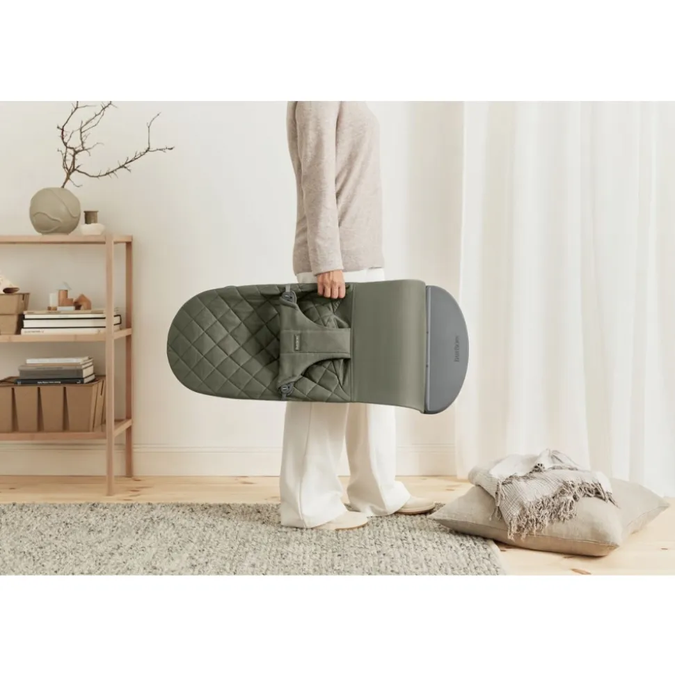 Transat bébé bliss coton matelassé classique vert foncé