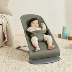 Transat bébé bliss coton matelassé classique vert foncé