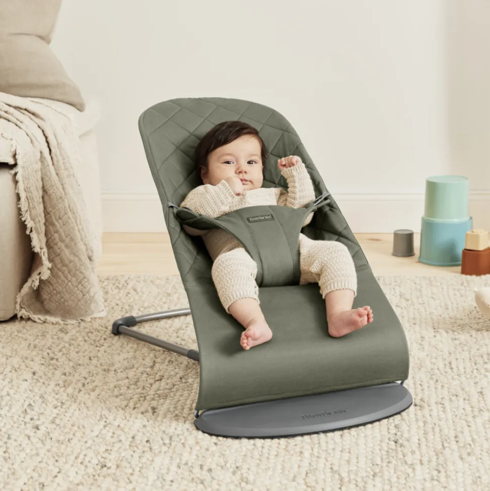 Transat bébé bliss coton matelassé classique vert foncé
