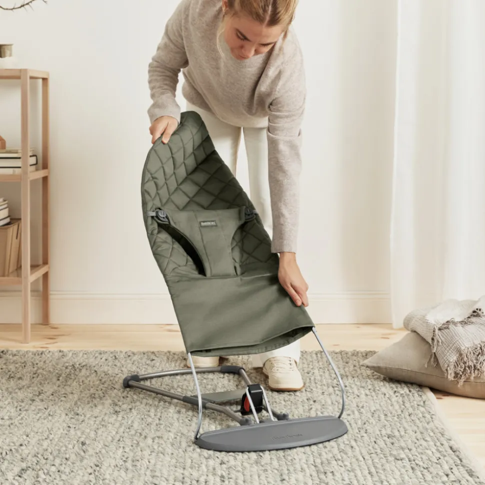 Transat bébé bliss coton matelassé classique vert foncé
