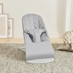 Transat bébé bliss coton matelassé pétale gris clair