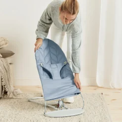 Transat bébé bliss coton matelassé pétale bleu