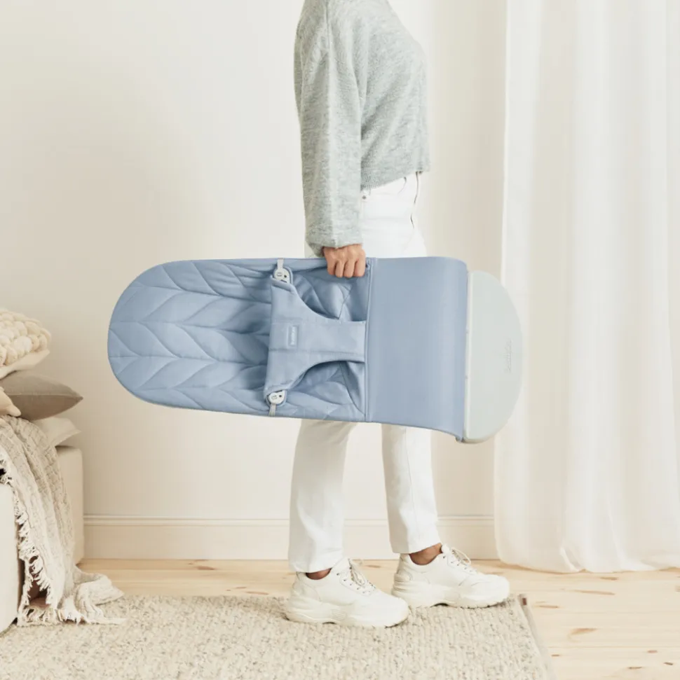 Transat bébé bliss coton matelassé pétale bleu