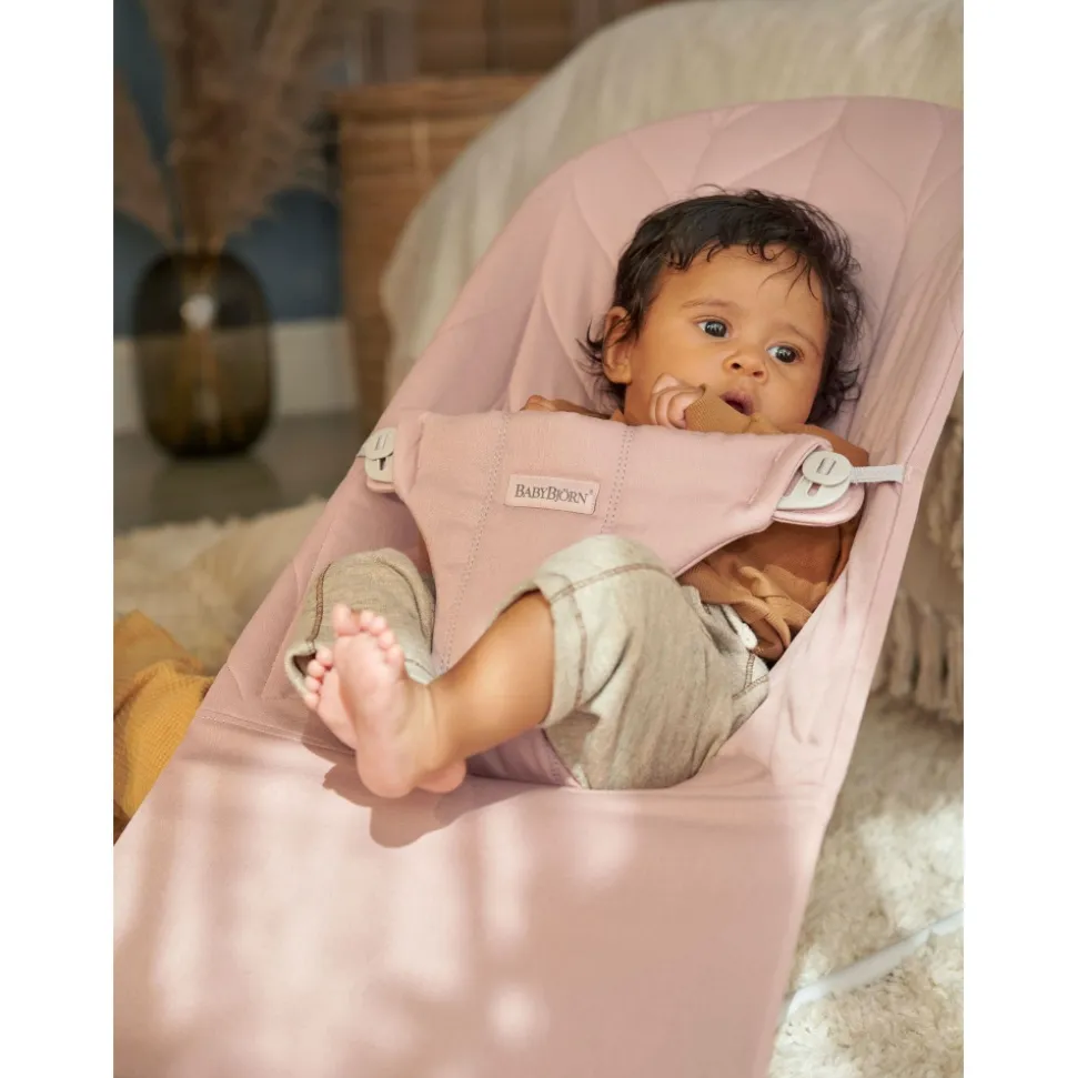 Transat bébé bliss coton matelassé pétale rose poudré