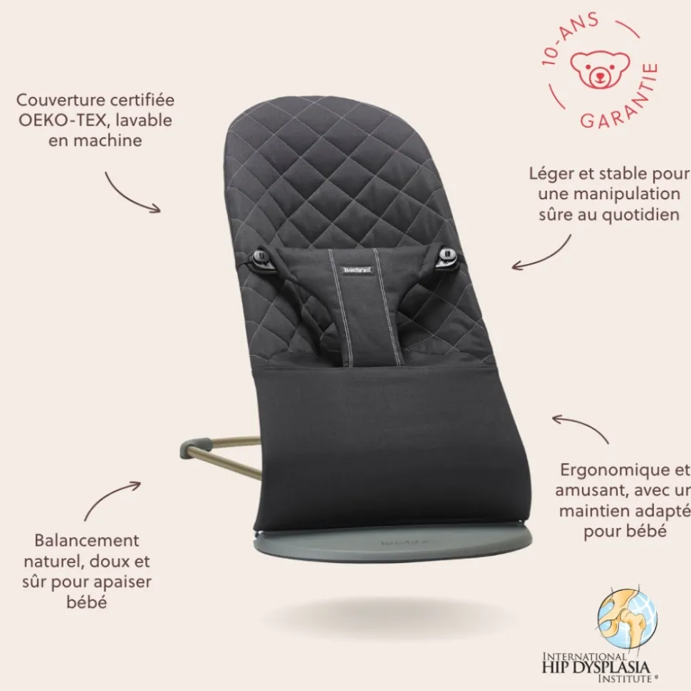 Transat bébé bliss coton noir