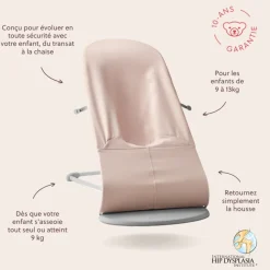 Transat bébé bliss coton rose clair