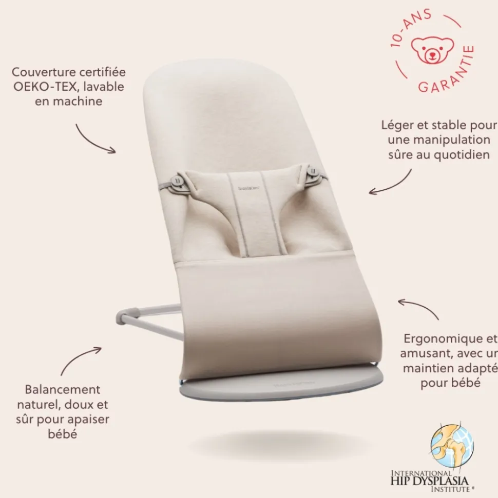 Transat bébé bliss jersey 3d beige clair