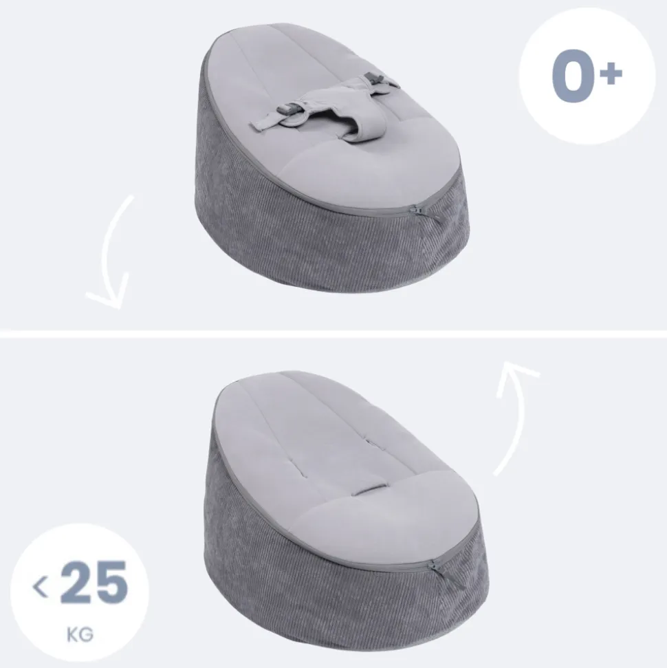 Transat bébé doomoo seat'n grow grey