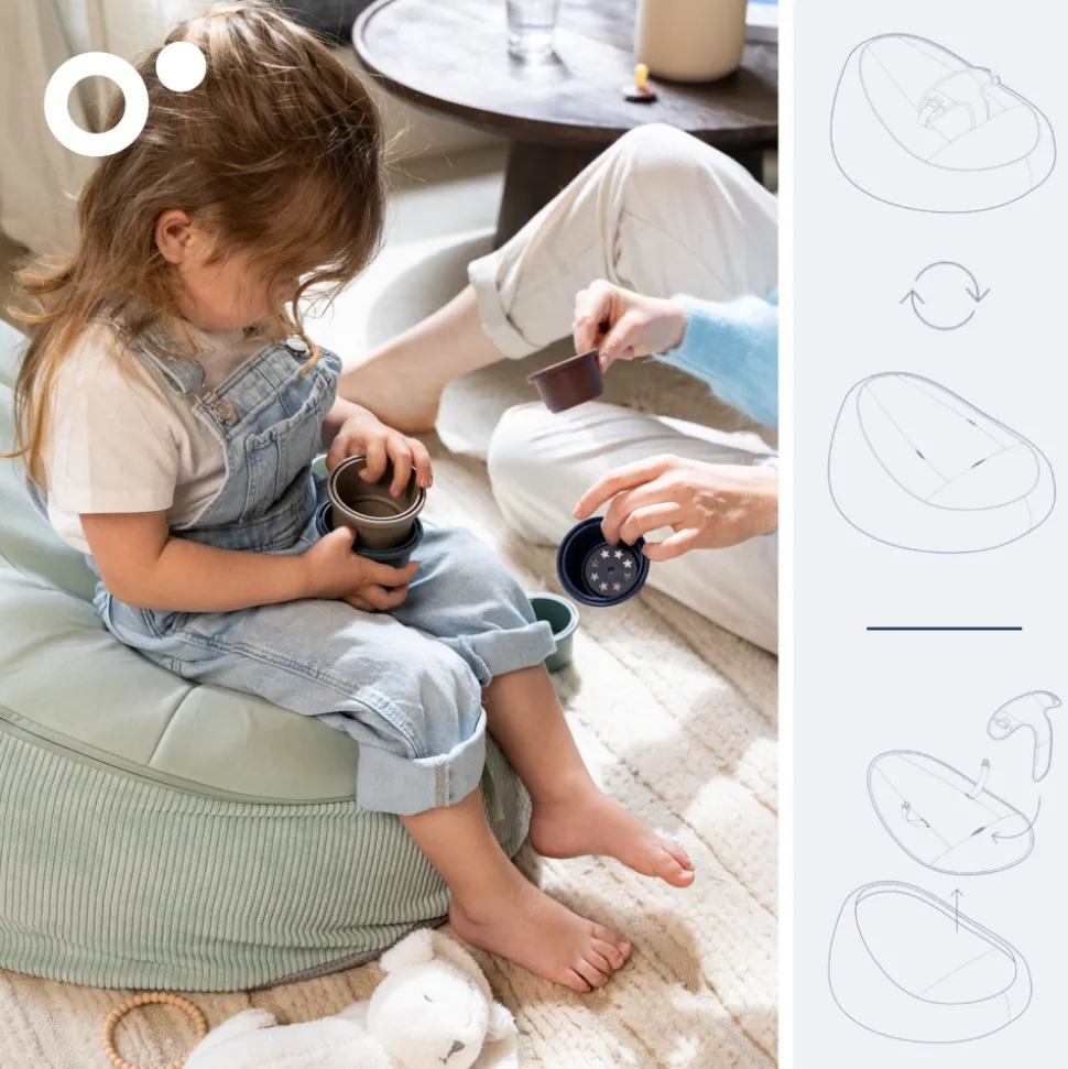 Transat bébé doomoo seat'n grow green