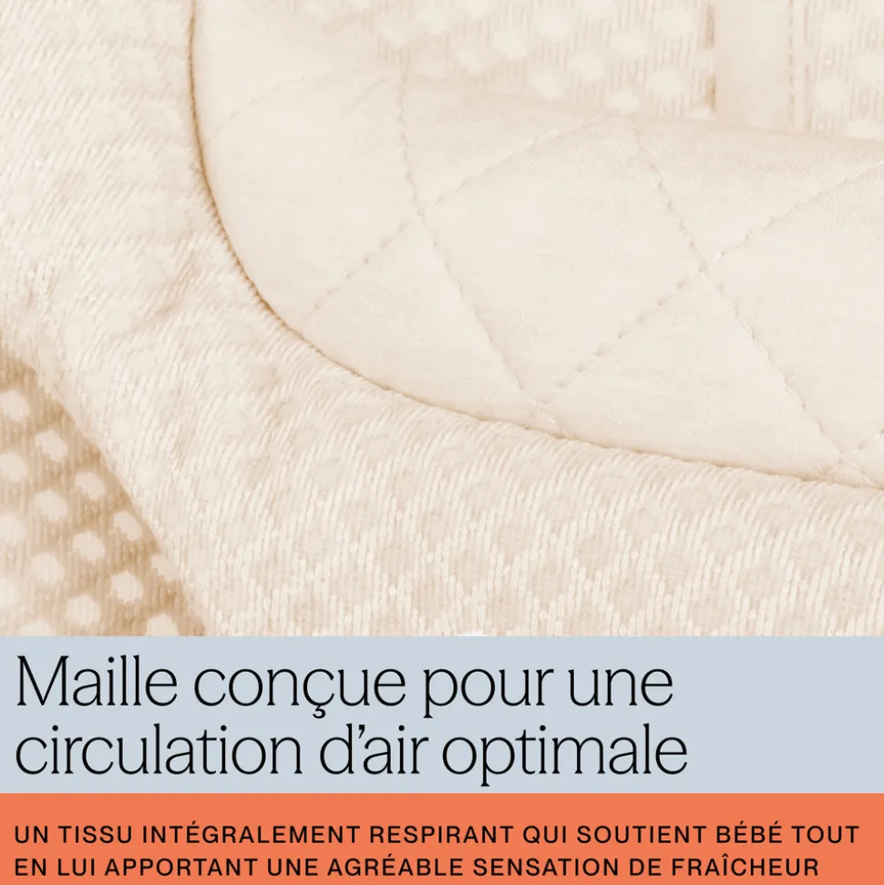 Transat bébé evolve en tissu mesh vert sauge