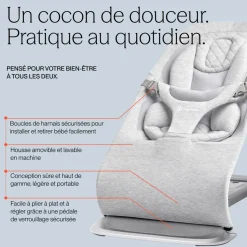Transat bébé evolve gris clair
