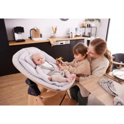 Transat bébé pour chaise haute arketa bouncer eco light-grey