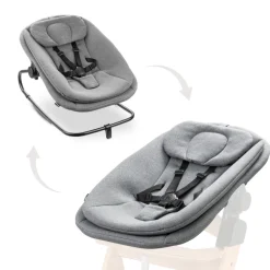 Transat bébé pour chaise haute arketa bouncer dark grey melange