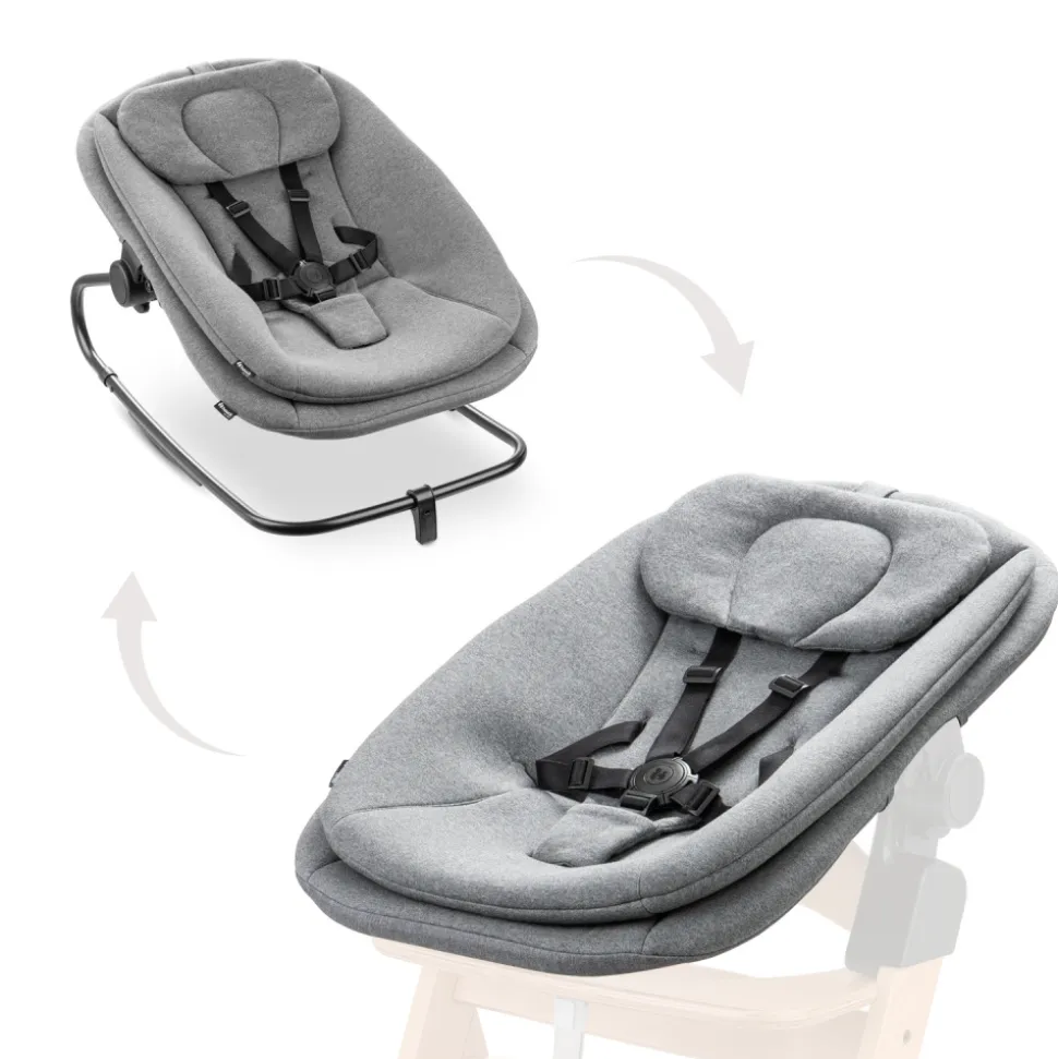 Transat bébé pour chaise haute arketa bouncer dark grey melange