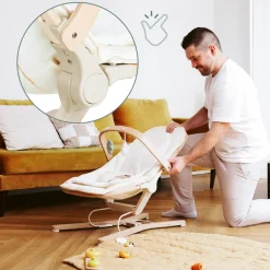 Transat bébé évolutif swoon flow bois + arche de jeux