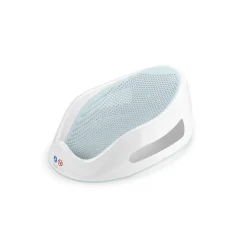 Transat de bain bébé blanc/bleu