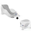Transat de bain fit gris et anneau de bain gris