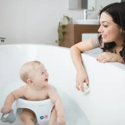 Transat de bain fit gris et anneau de bain gris