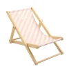 Transat de plage rose