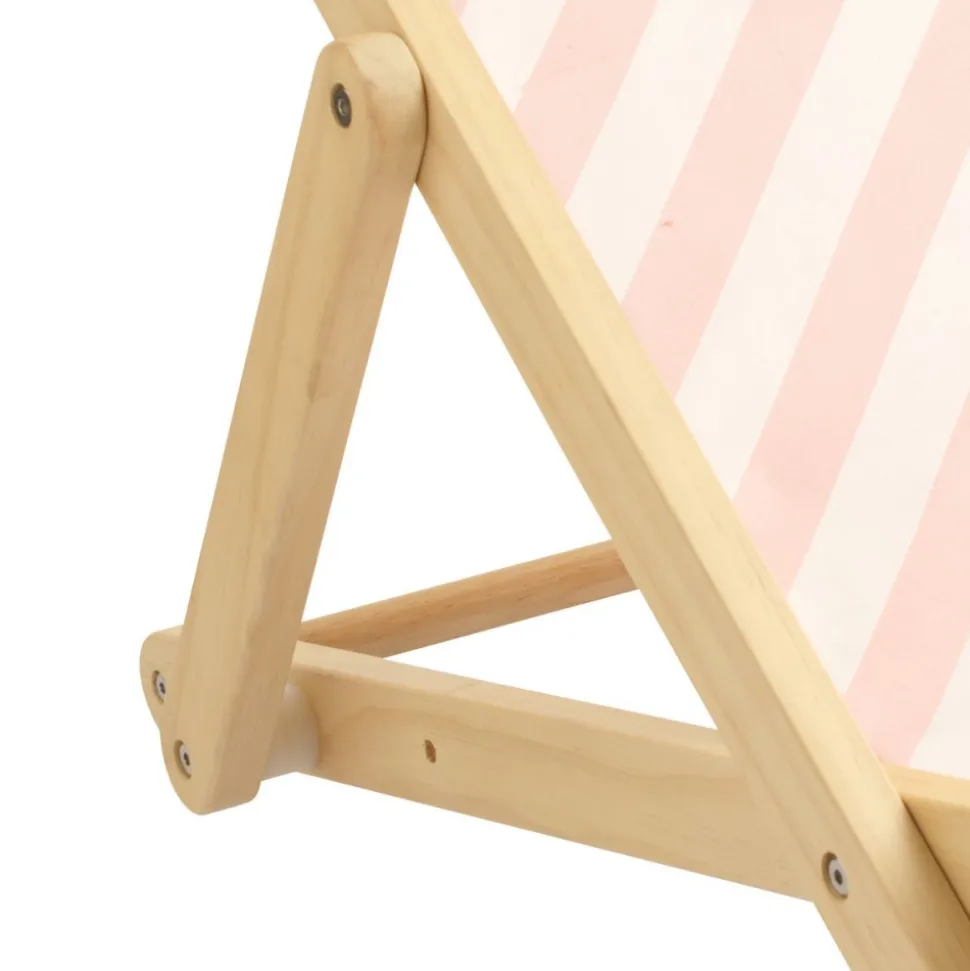 Transat de plage rose