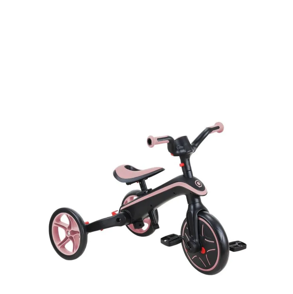 Tricycle explorer 4 en 1 évolutif et pliable pastel rose