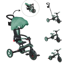 Tricycle explorer 4 en 1 évolutif et pliable olive