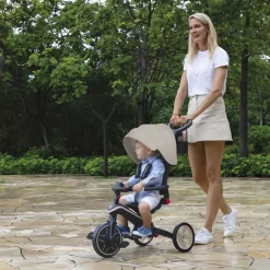 Tricycle explorer 4 en 1 évolutif et pliable taupe