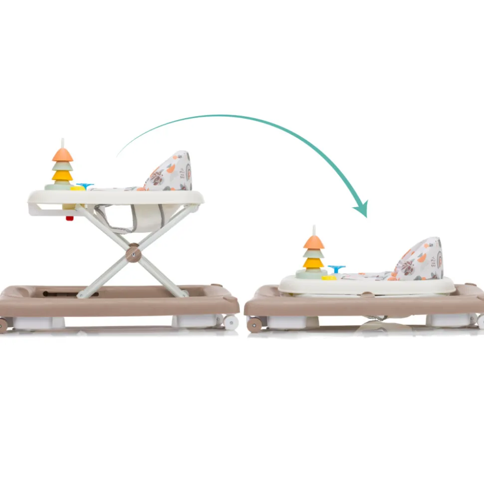 Trotteur bébé emil blanc/moka