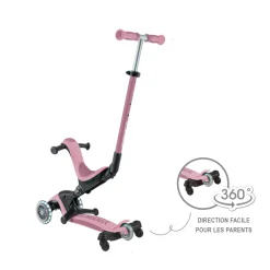 Trottinette évolutive go up deluxe lights eco 360 framboise