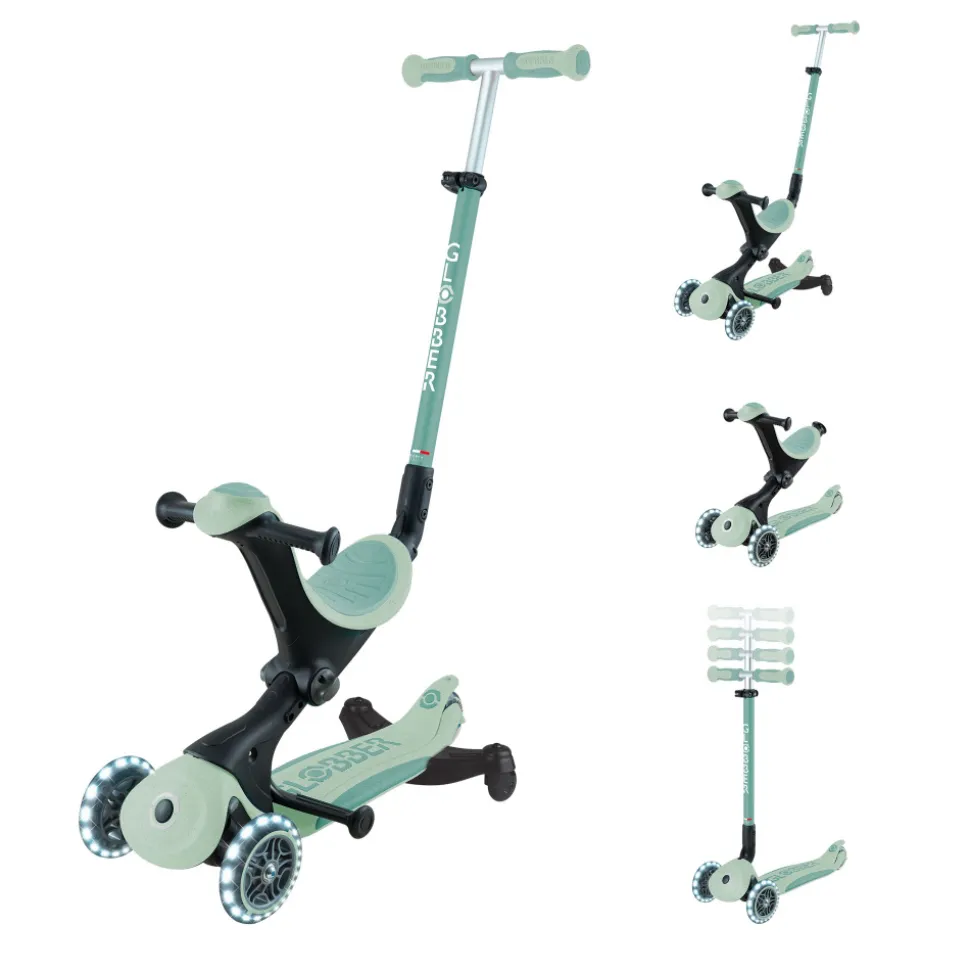 Trottinette évolutive go up deluxe lights eco 360 pistache