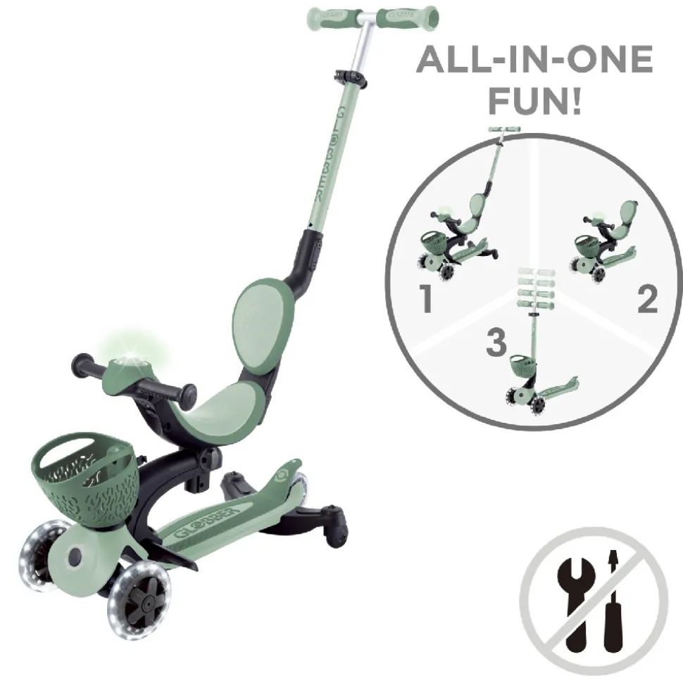Trottinette évolutive go up 360° lumineuse vert sauge