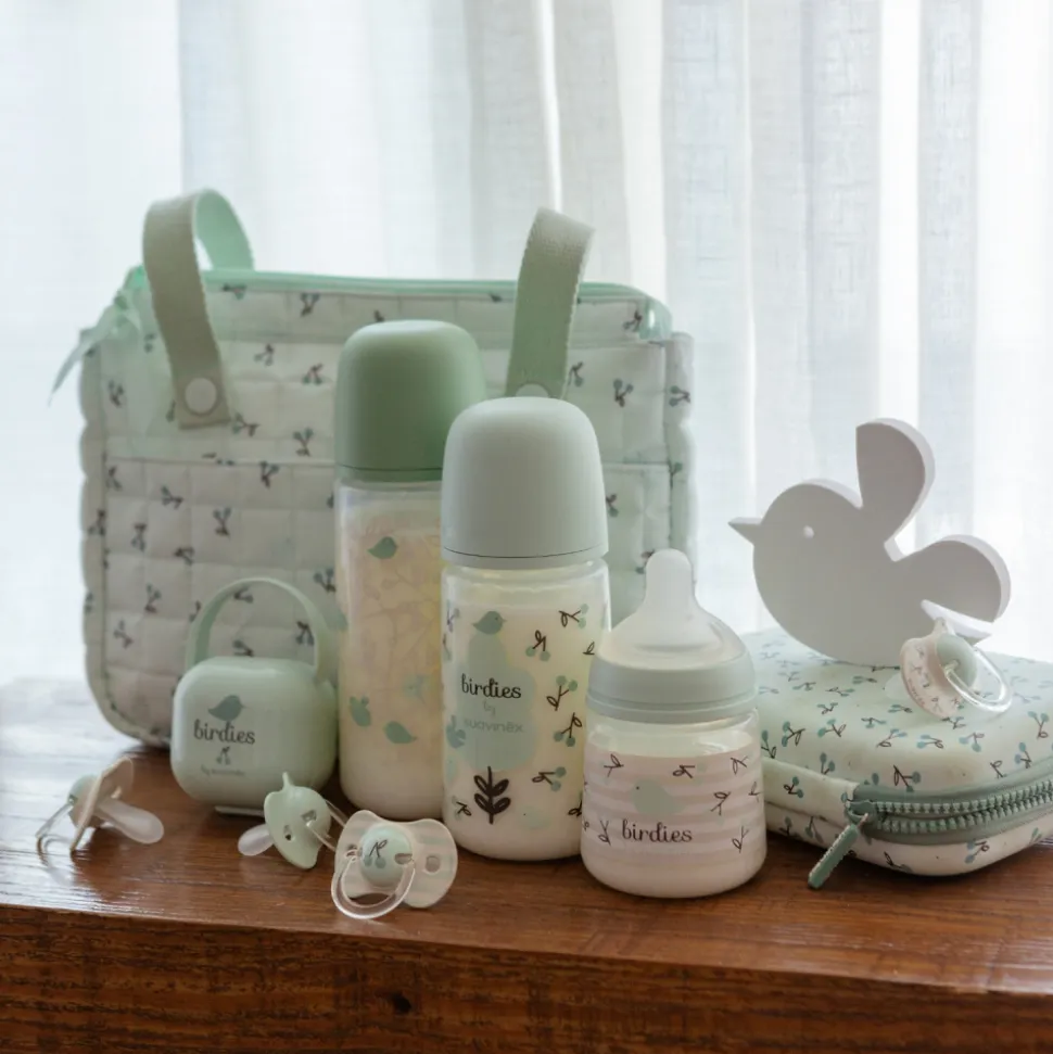 Trousse de toilette bébé birdies vert