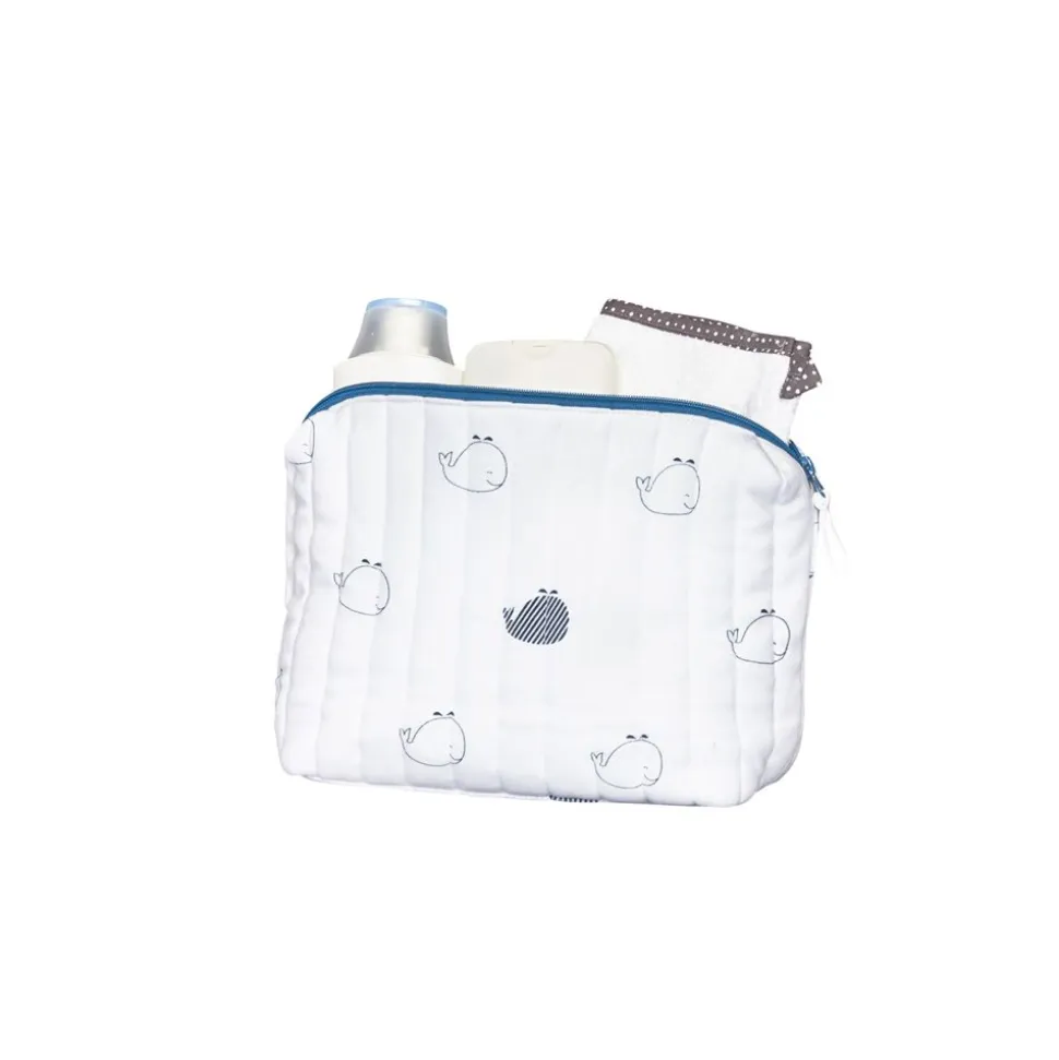 Trousse de toilette bébé blue baleine