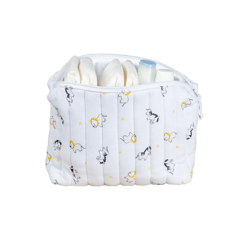 Trousse de toilette bébé pluche et pompon