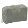 Trousse de toilette en bambou imperméable vert de gris