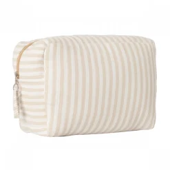 Trousse de toilette en bambou imperméable rayé galet