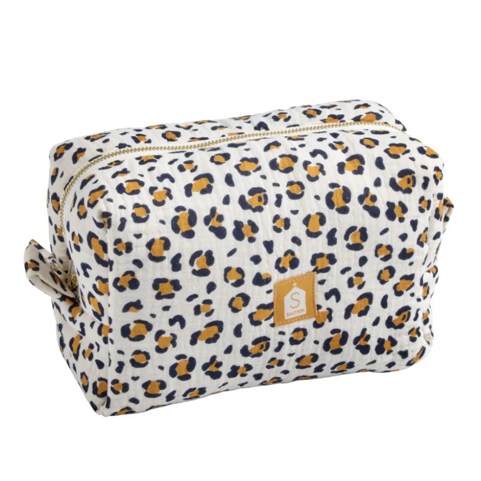 Trousse de toilette léopard blanc