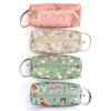Trousse scolaire fleurs sauge