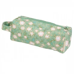 Trousse scolaire fleurs sauge