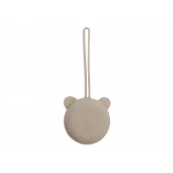 Étui à sucette en silicone olive