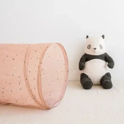 Tunnel de jeu en tissu recyclé terrazzo argile
