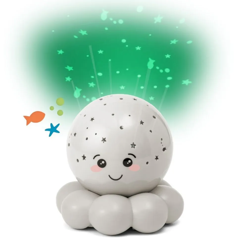 Veilleuse bébé projection plafond pieuvre twinkles to go gris
