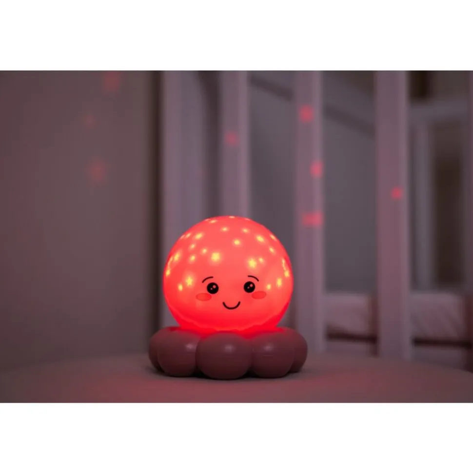 Veilleuse bébé projection plafond pieuvre twinkles to go rose pastel