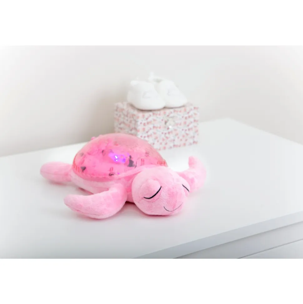 Veilleuse bébé projection plafond musicale tortue tranquille pink