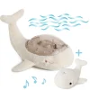 Veilleuse bébé projection plafond musicale famille baleine tranquille blanche
