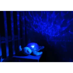 Veilleuse bébé projection plafond musicale tortue tranquille aqua - rechargeable